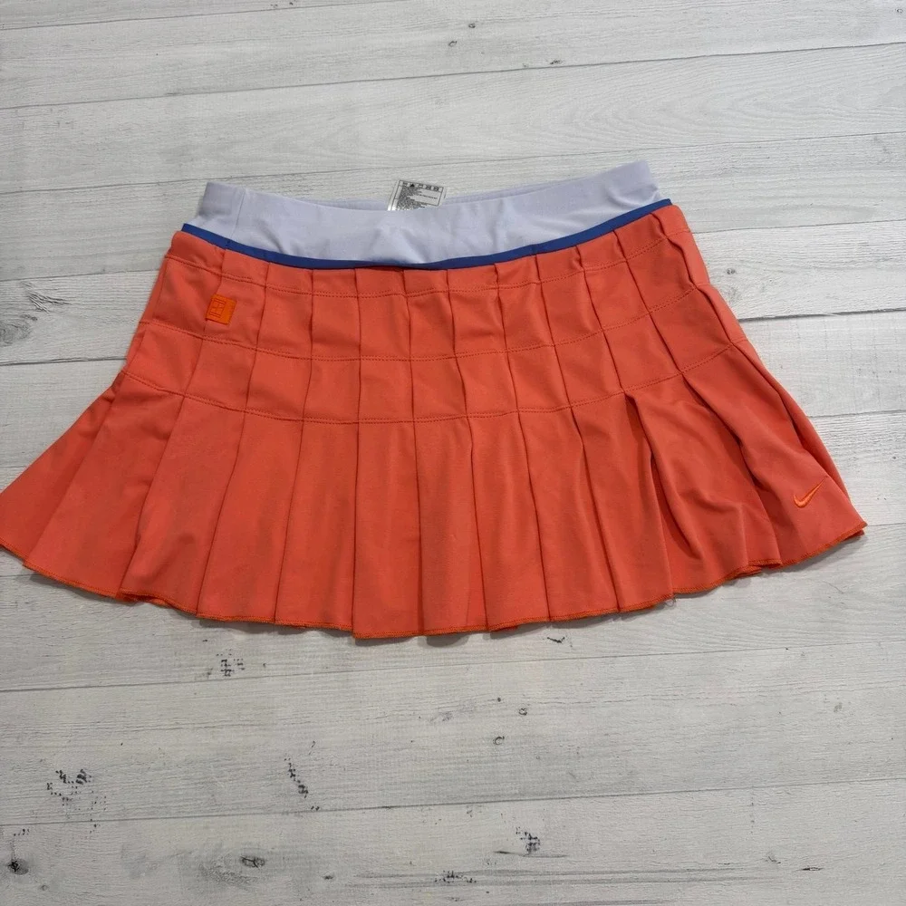 NIKE Fit Dry Pleated Tennis Skort Salmon Coral Pink‎ Golf Athletic women's small